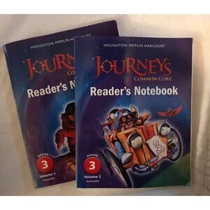 Journey’s Common Core Reader's Notebook Grade 3 Volume 1 & 2. No Writing
